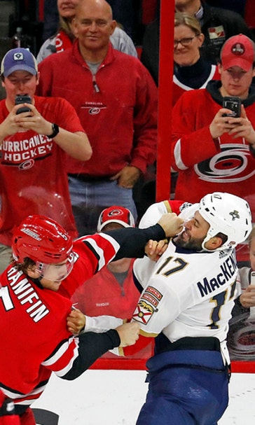 Hanifin scores late in OT to lift Hurricanes past Panthers (Dec 02, 2017)